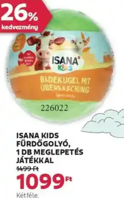 Rossmann Isana kids fürdőgolyó, 1 db meglepetés játékkal ajánlat