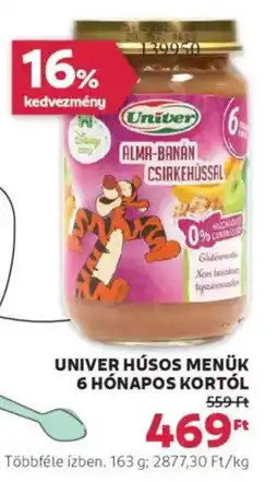 Rossmann Univer húsos menük 6 hónapos kortól ajánlat