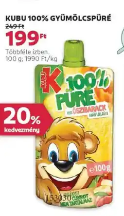 Rossmann Kubu 100% gyümölcspüré ajánlat