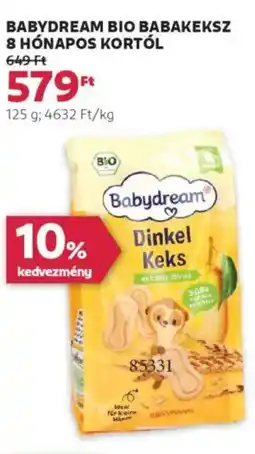 Rossmann Babydream bio babakeksz 8 hónapos kortól ajánlat