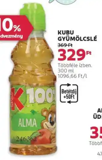 Rossmann Kubu gyümölcslé ajánlat