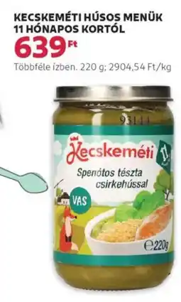 Rossmann Kecskeméti húsos menük 11 hónapos kortól ajánlat