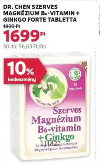 Rossmann Dr. chen szerves magnézium b6-vitamin + ginkgo forte tabletta ajánlat