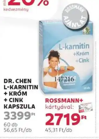 Rossmann Dr. chen l-karnitin + króm + cink kapszula ajánlat