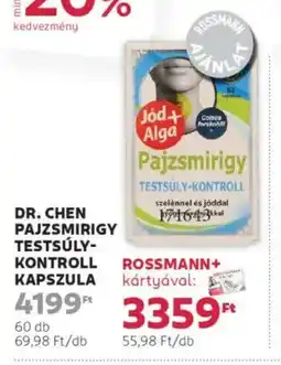 Rossmann Dr. chen pajzsmirigy testsúly-kontroll kapszula ajánlat