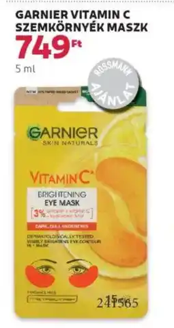 Rossmann Garnier vitamin c szemkörnyék maszk ajánlat