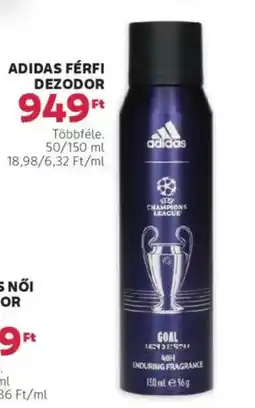 Rossmann Adidas női dezodor ajánlat