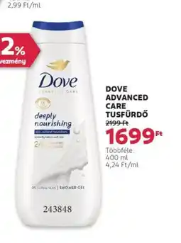 Rossmann Dove advanced care tusfürdő ajánlat