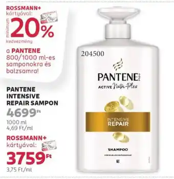 Rossmann Pantene intensive repair sampon ajánlat