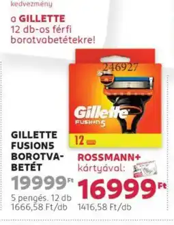 Rossmann Gillette fusions borotva- betét ajánlat