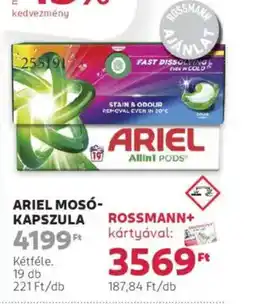 Rossmann Ariel mosó- kapszula ajánlat