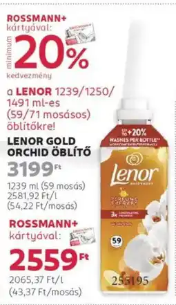 Rossmann Lenor gold orchid öblítő ajánlat