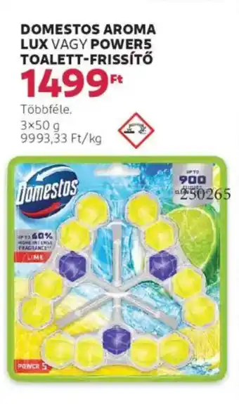 Rossmann Domestos aroma lux vagy powers toalett-frissítő ajánlat