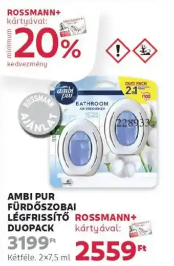 Rossmann Ambi pur fürdőszobai légfrissítő duopack ajánlat