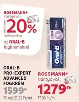 Rossmann Oral-b pro-expert advanced fogkrém ajánlat