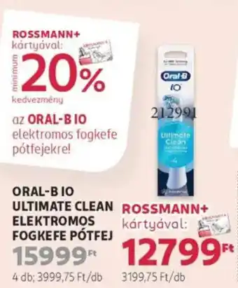 Rossmann Oral-bio ultimate clean elektromos fogkefe pótfej ajánlat