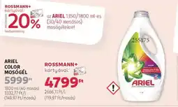 Rossmann Ariel color mosógél ajánlat