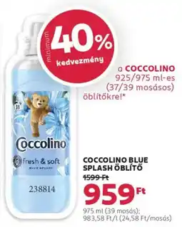 Rossmann Coccolino blue splash öblítő ajánlat