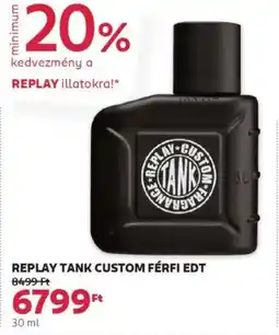 Rossmann Replay tank custom férfi edt ajánlat