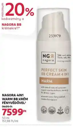 Rossmann Nagora 4in1 warm bb krém fényvédővel ajánlat