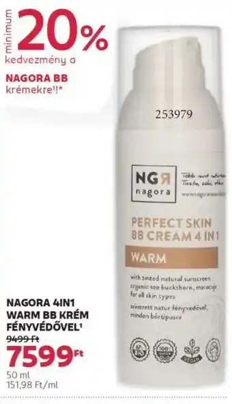 Rossmann Nagora 4in1 warm bb krém fényvédővel ajánlat