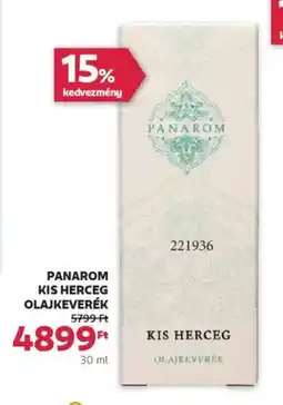 Rossmann Panarom kis herceg olajkeverék ajánlat