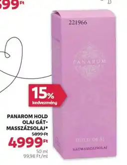 Rossmann Panarom hold olaj gát- masszázsolaj ajánlat