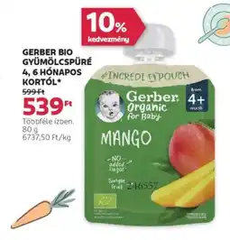 Rossmann Gerber bio gyümölcspüré 4, 6 hónapos kortól ajánlat