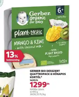 Rossmann Gerber bio desszert quattropack 6 hónapos kortól ajánlat