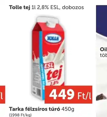 PRIVÁT Tolle tej ajánlat