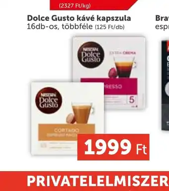 PRIVÁT Dolce Gusto kávé kapszula ajánlat