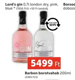 PRIVÁT Lord's gin ajánlat