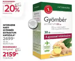 Rossmann Interherb napi1 gyömbér extraktum kapszula ajánlat