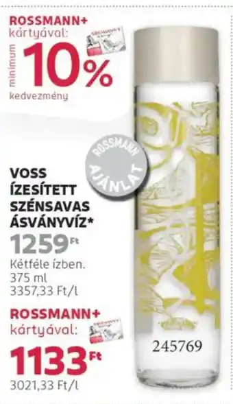 Rossmann Voss ízesített szénsavas ásványvíz ajánlat