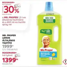 Rossmann Mr. proper lemon általános tisztító ajánlat