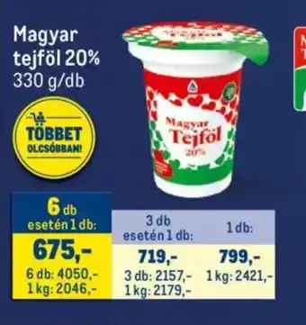 Metro Magyar tejföl 20% ajánlat