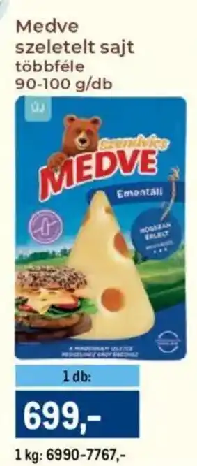 Metro Medve szeletelt sajt ajánlat