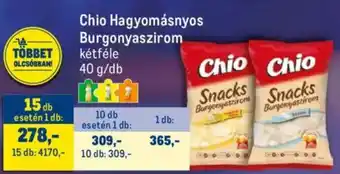 Metro Chio hagyományos burgonyaszirom ajánlat