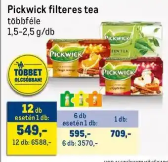 Metro Pickwick filteres tea ajánlat