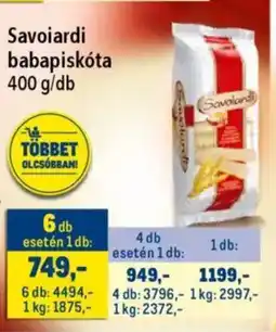 Metro Savoiardi babapiskóta ajánlat