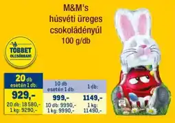 Metro M&m's húsvéti üreges csokoládényúl ajánlat