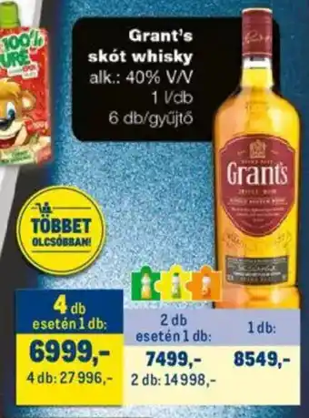 Metro Grant's skót whisky ajánlat