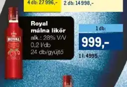 Metro Royal málna likör ajánlat