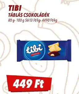 CBA Tibi Táblás csokoládék ajánlat