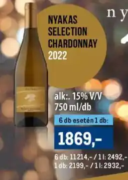 Metro Nyakas selection chardonnay ajánlat