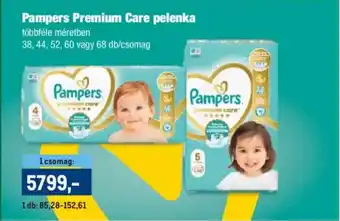 Metro Pampers premium care pelenka ajánlat