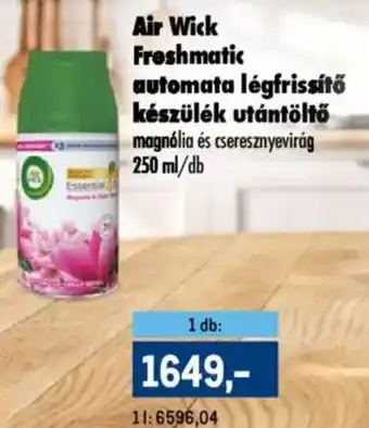 Metro Air wick freshmatic automata légfrissítő készülék utántöltő ajánlat