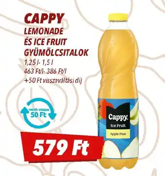 CBA Cappy lemonade és ice fruit gyümölcsitalok ajánlat