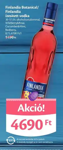 EcoFamily Finlandia Botanical/ Finlandia ízesített vodka ajánlat