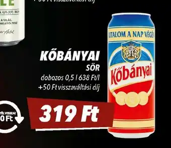 CBA Kőbányai sör ajánlat